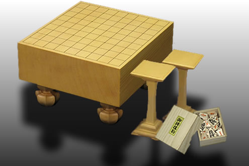 将棋盤新榧4寸+将棋駒赤黒押彫セット 将棋盤新榧4寸+将棋駒赤黒押彫セット